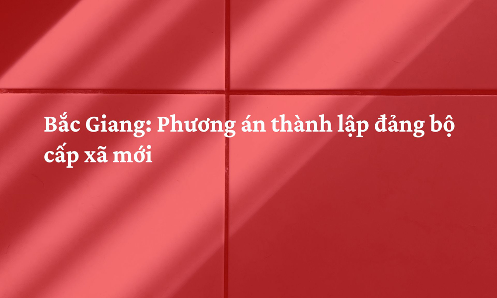  Bắc Giang: Phương án thành lập đảng bộ cấp xã mới